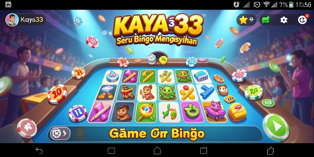 Tampilan gameplay Bingo yang mempesona di KAYA33.
