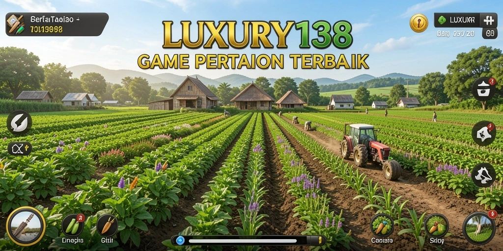 Tampilan gameplay LUXURY138 yang menarik dengan aktivitas bertani.