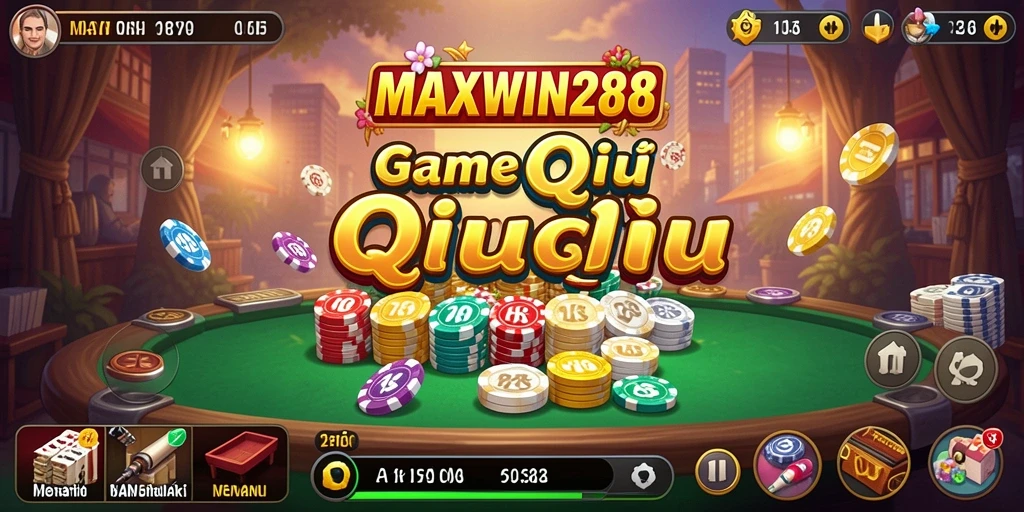 Screenshot menunjukkan permainan QiuQiu yang seru dan interaktif.