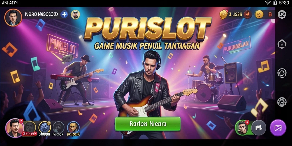 Screenshot gameplay PURISLOT yang menampilkan keseruan bermain musik.