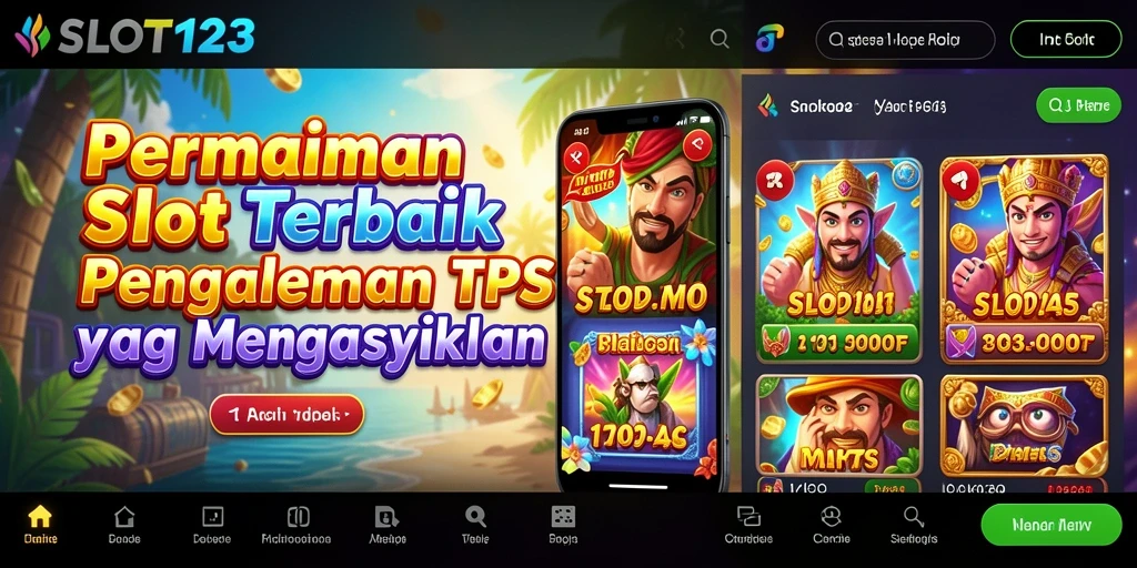 Screenshot gameplay SLOT123 menunjukkan keseruan bermain slot dengan elemen TPS.