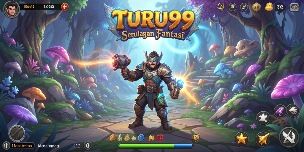 Tangkapan layar TURU99 menampilkan suasana petualangan menantang yang memukau.